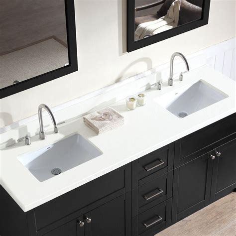 one piece double sink countertop