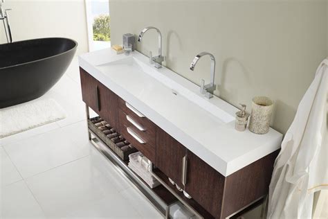 one piece double sink vanity
