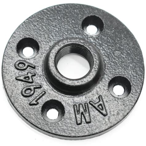 one piece floor plates cast iron flange with holes for fasteners