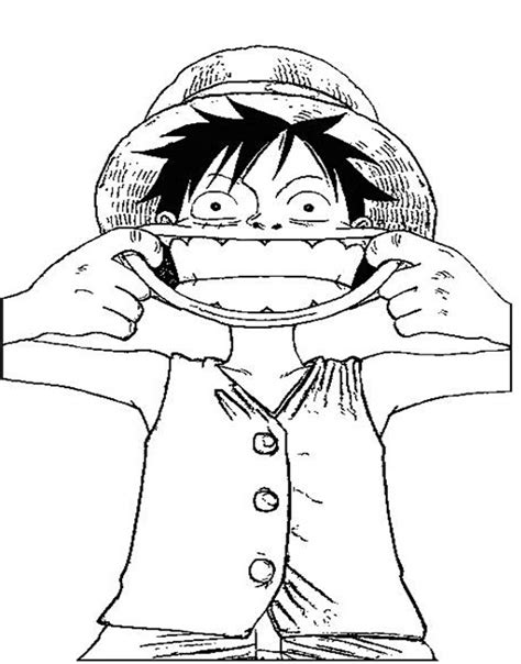 one piece luffy coloring pages