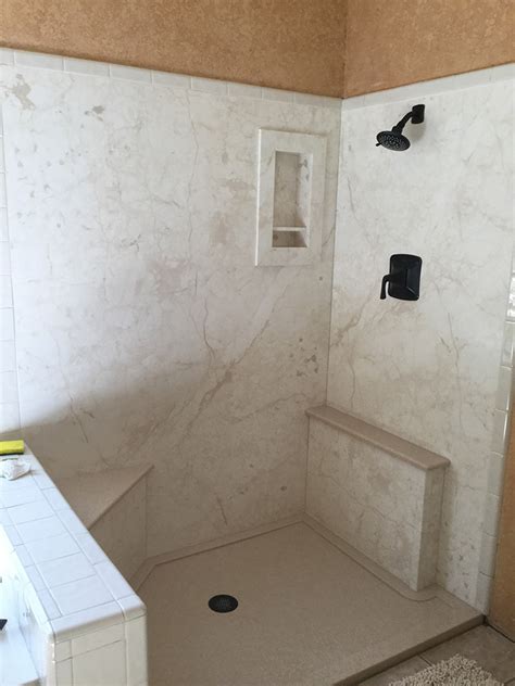 one piece marble shower floor