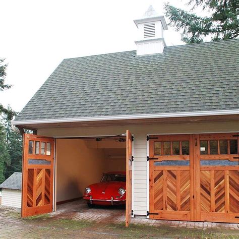 one piece overhead outswing garage door ideas