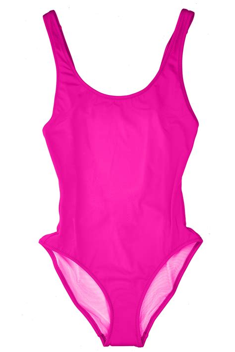 one piece pink bathing suit