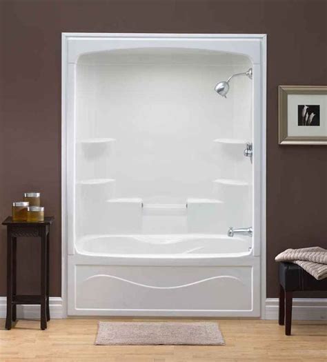 one piece shower tub unit with doors