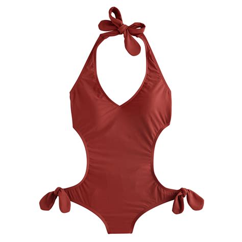 one piece side cut out swimsuit