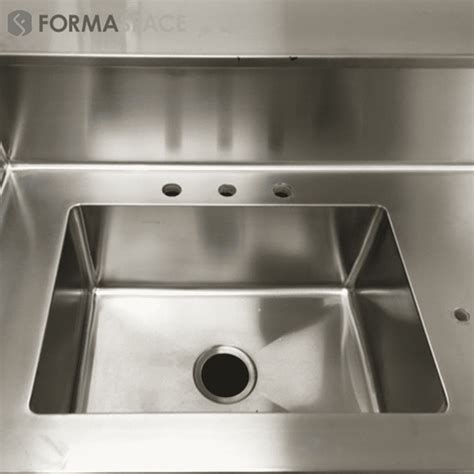 one piece stainless steel sink and countertop