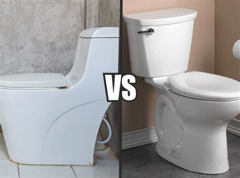 one piece versus 2 piece toilets