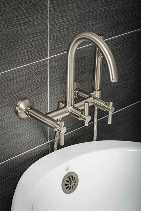 one piece wall mount tub faucet