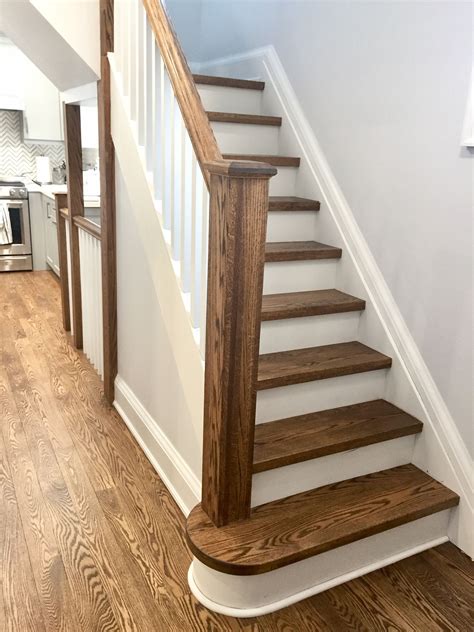 one piece wood stair tread and riser