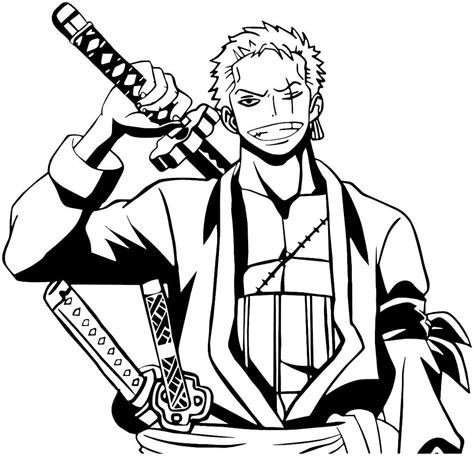 one piece zoro coloring pages