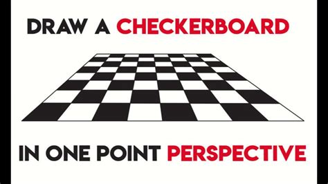 one point perspective checkerboard floor