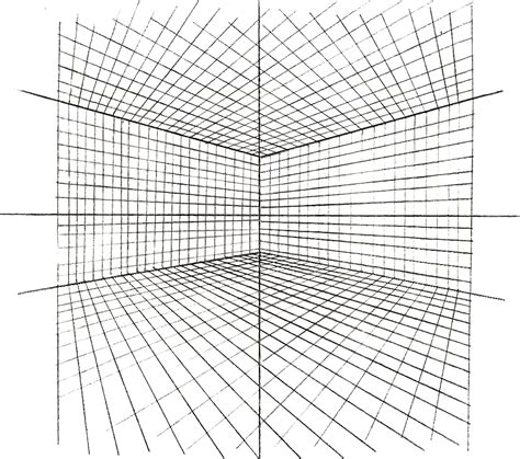 one point perspective floor grid