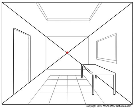 one point perspective room tutorial