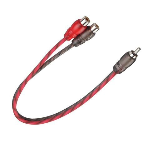 one rca male to two rca female audio y cable