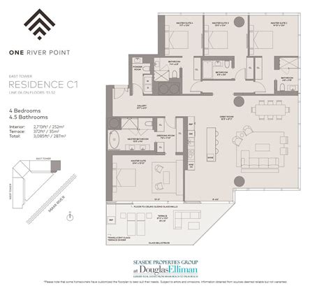 one river point miami floor plans