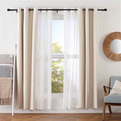 one rod curtain sets