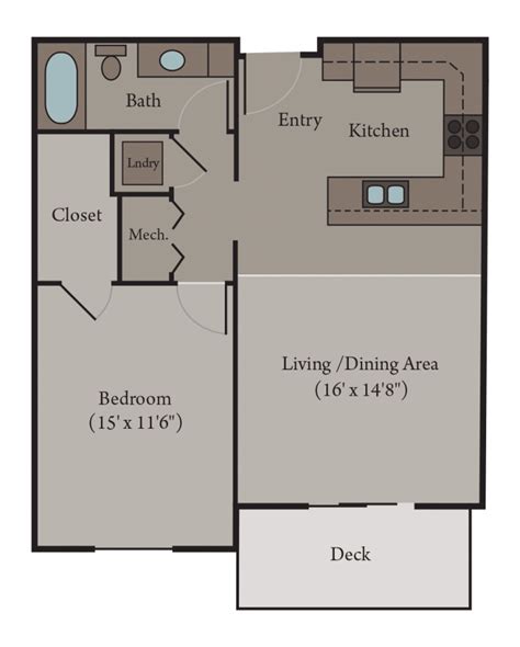 one room apartment floor plans