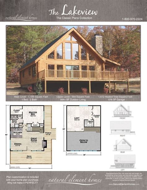 one room cabin floor plans with loft