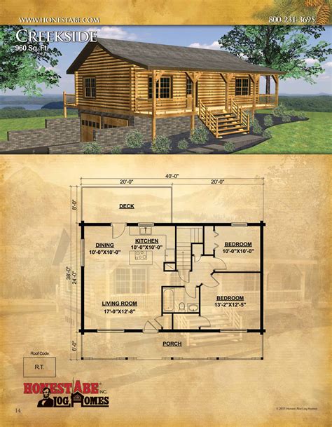 one room cabin layout