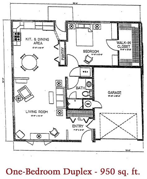 one room efficiency floor plans