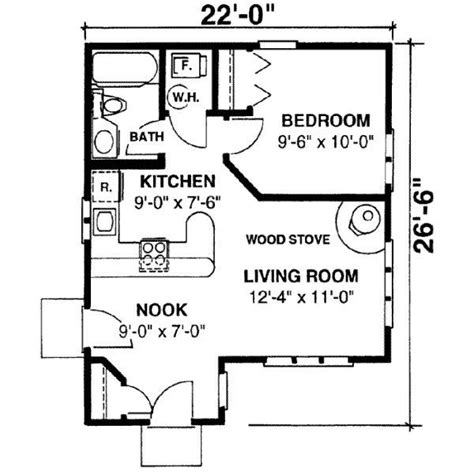 one room houses floor plans