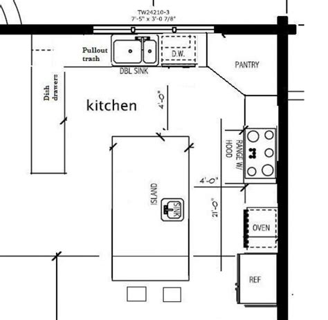 one room kitchen floor plan