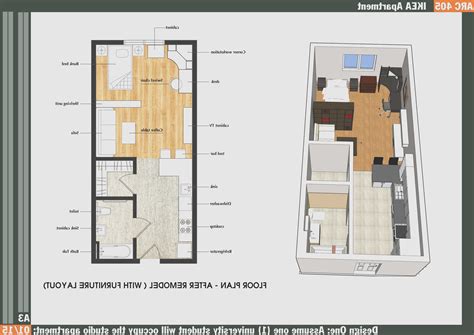 one room studio floor plan