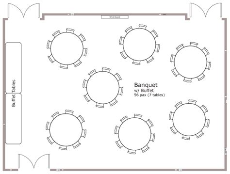 one round banquet table floor plan