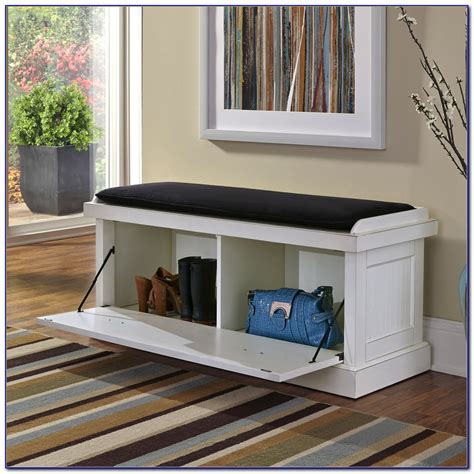 one seat bench with storage