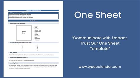 Artist One Sheet Template Collection