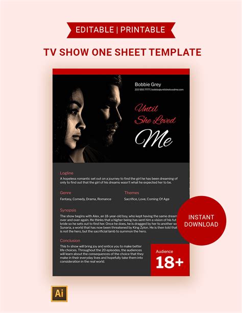 One Sheet Examples Tv