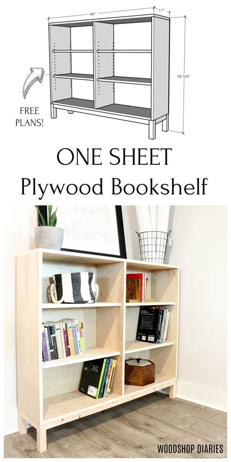 one sheet of plywood bookshelf