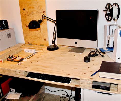 one sheet plywood desk