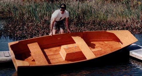 one sheet plywood rowboat