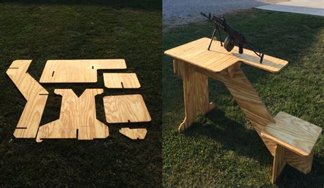 one sheet plywood shooting bench