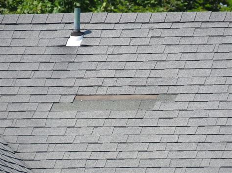 one shingle missing on roof