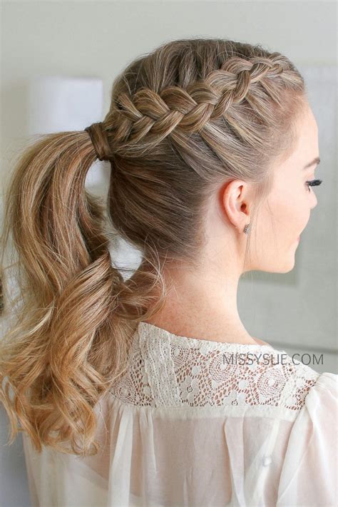 one side braid ponytail