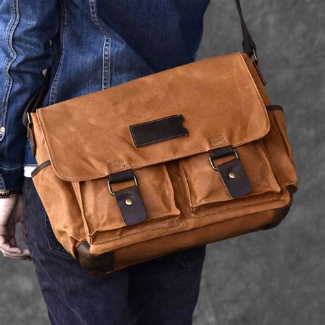 one side leather bags for mens