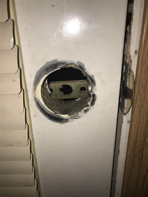 one side of door knob fell off
