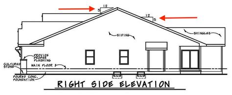 one side sloped roof plan
