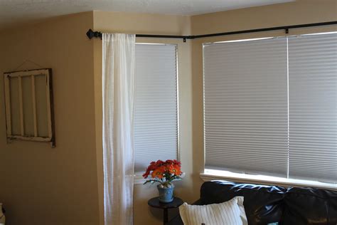 one sided bay window curtain pole