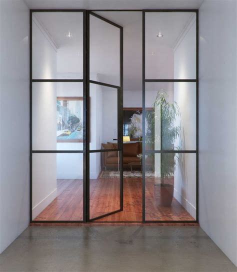 one sided glass door