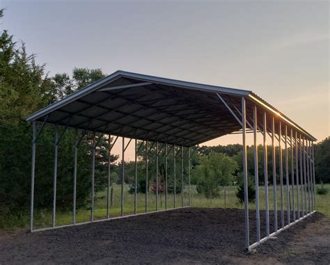 one sided metal carport