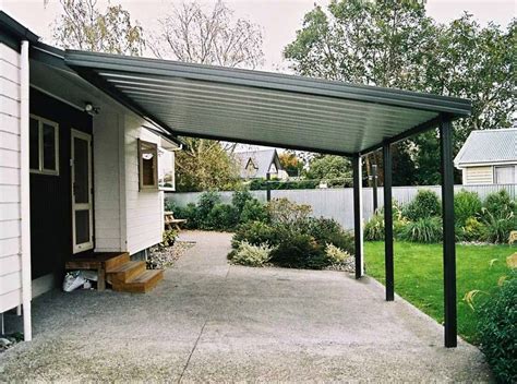 one sided overhang carport