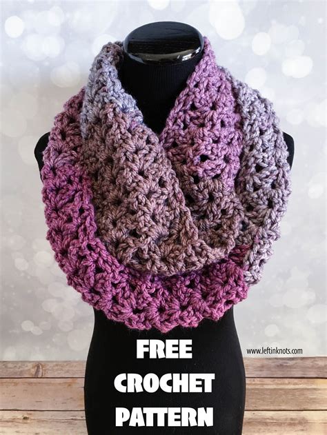 one skein infinity scarf free crochet pattern