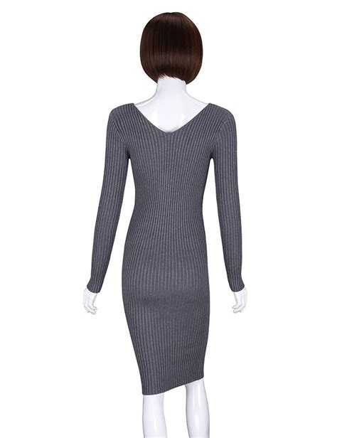 one sleeve sweater dress