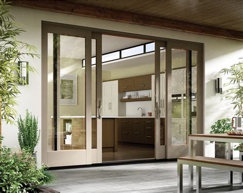 one sliding doors that opens to patio