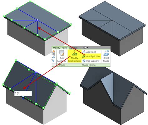 one slope roof revit