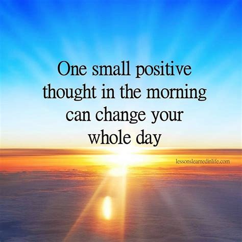 one small positive thought in the morning meaning in hindi