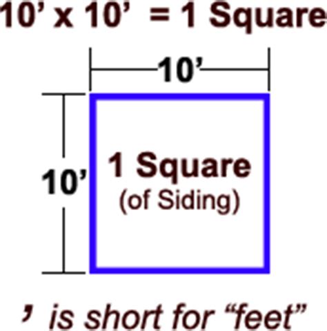 one square of siding equals how many square feet